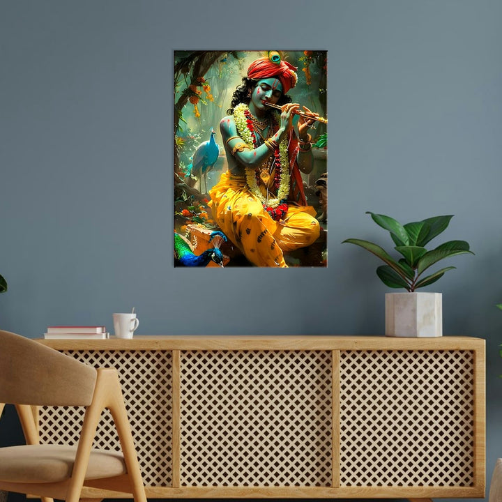 Metal Poster - Lord Krishna LK03