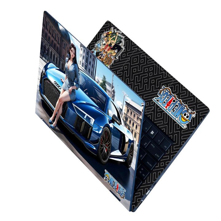 Laptop Skin - One Piece Nico Robin with Blue Audi