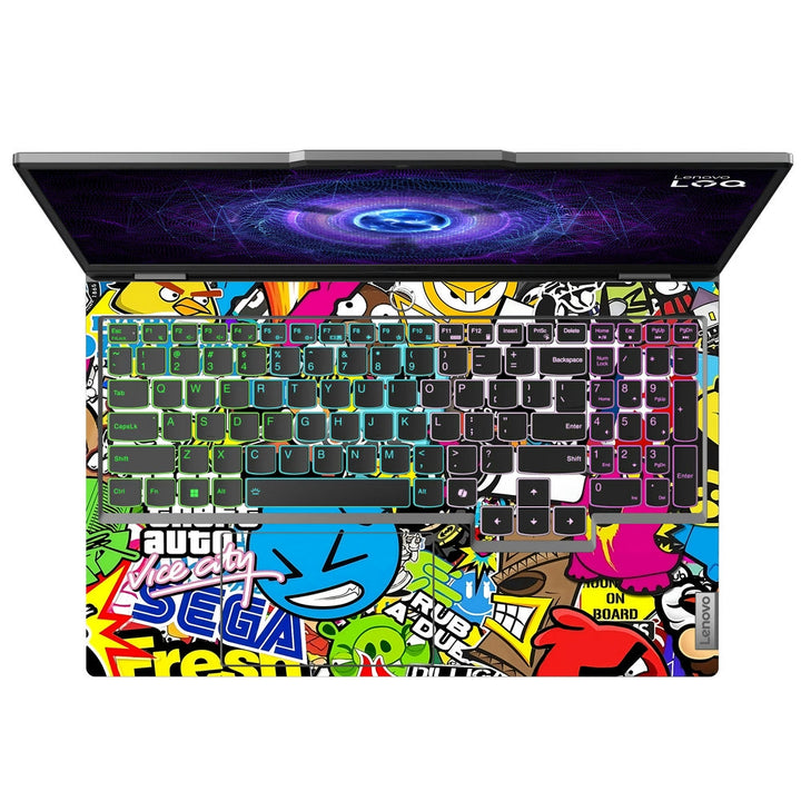 Lenovo LOQ Laptop Skin - DC Sticker Bomb