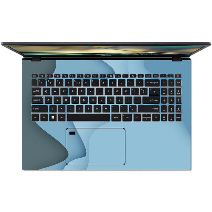 Acer Laptop Skin - Pastel Blue Paper Cutout Art