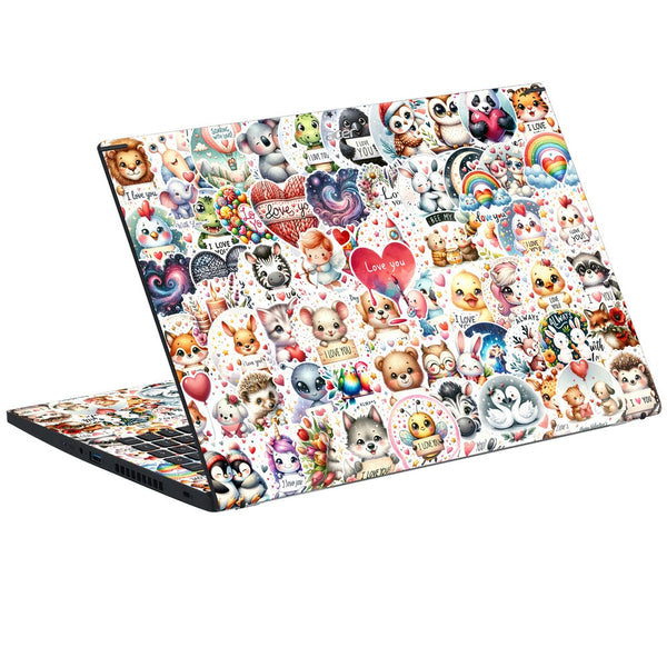 Acer Laptop Skin - I Love You Sticker Bomb