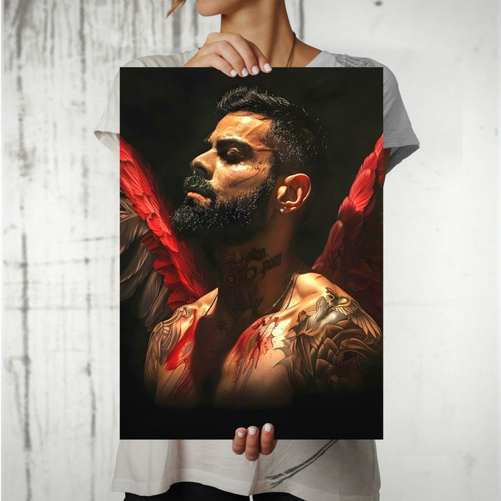 Metal Poster - Indian Cricketer Virat Kohli VK05