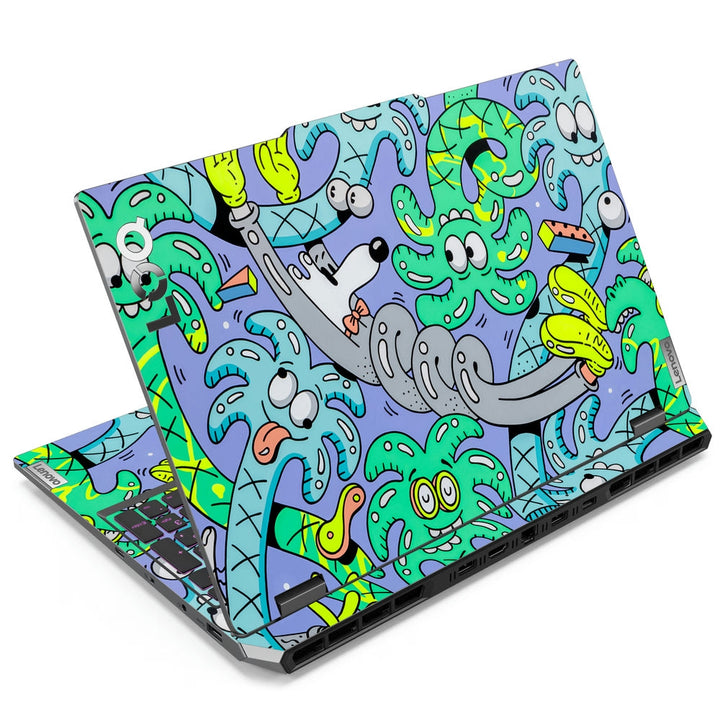 Laptop Skin - Colorful Alien Chaos