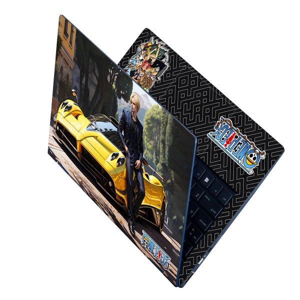 Laptop Skin - One Piece Sanji with Yellow Pagani