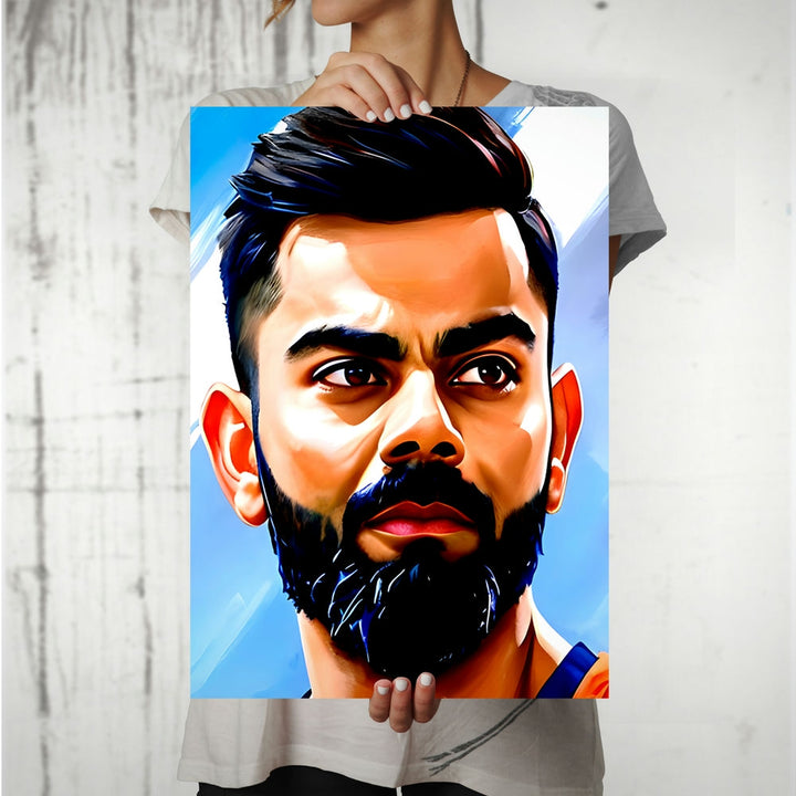 Metal Poster - Indian Cricketer Virat Kohli VK04