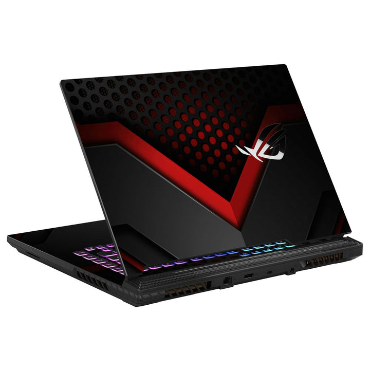 Asus Laptop Skin - black red net hole