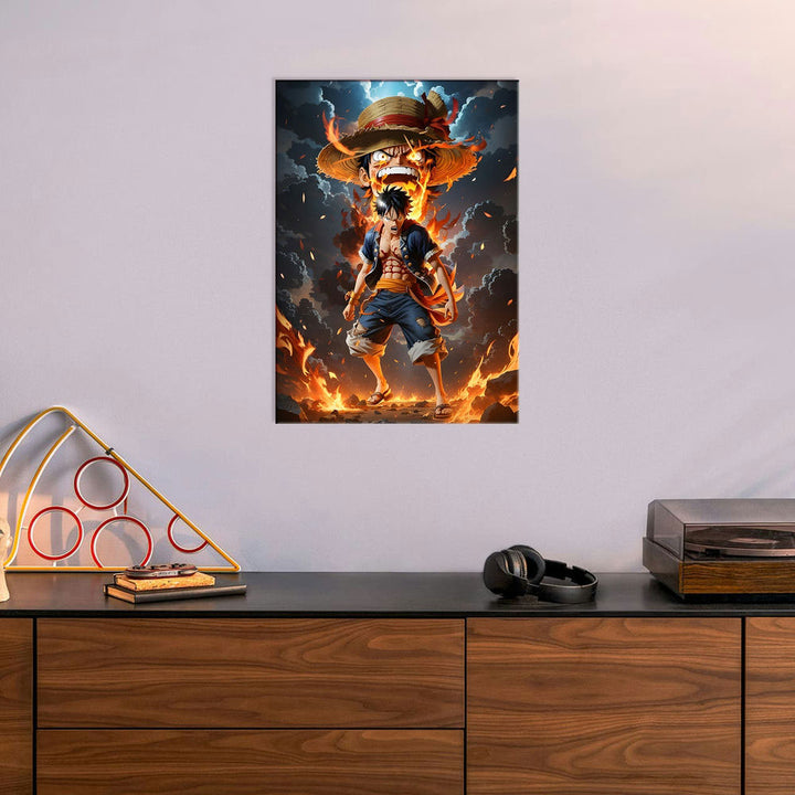 Metal Poster - One Piece Monkey D Luffy OP12