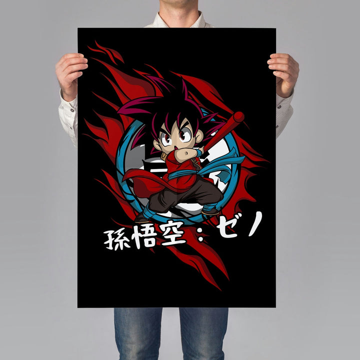 Self Adhesive Textured Vinyl Poster Dragon Ball Gokus Power Surge