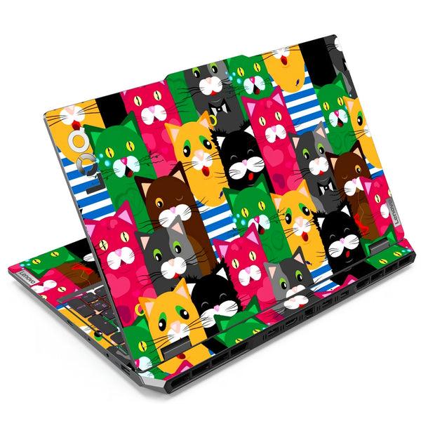 Lenovo LOQ Laptop Skin - Multicolor Cat Faces