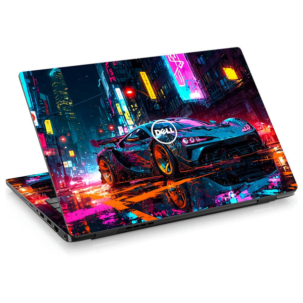 Dell Laptop Skin - Neon Supercar Chase