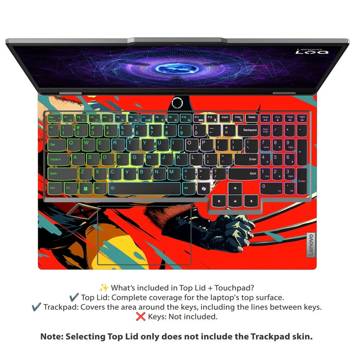 Laptop Skin - Wolverine Action Splash