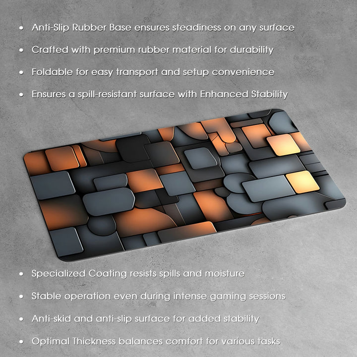 Anti-Slip Desk Mat Gaming Mouse Pad - Brick Grid