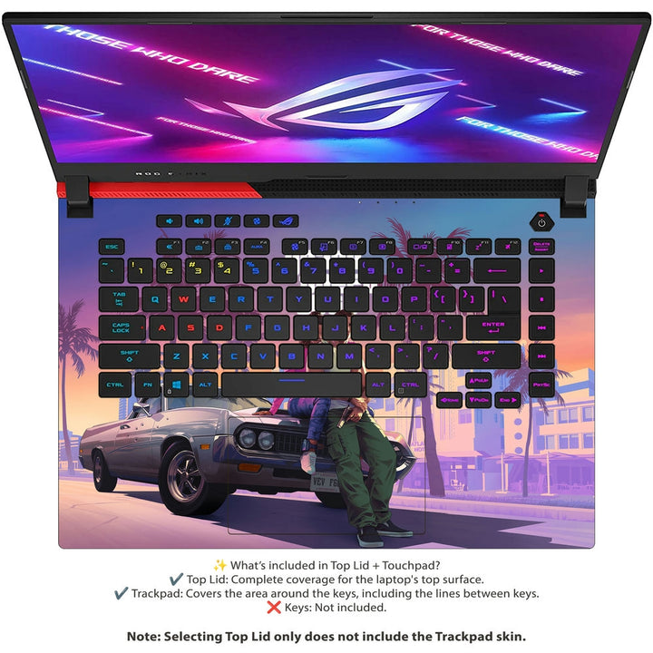 Asus Laptop Skin - GTA 6 Retro Escape