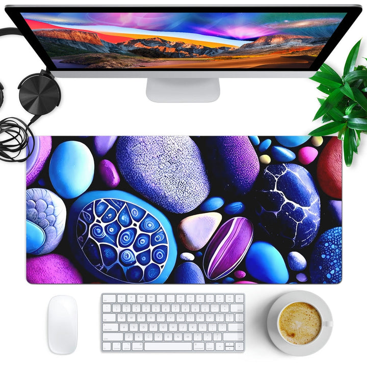 Anti-Slip Desk Mat Gaming Mouse Pad - Colorful Pebbles CP25