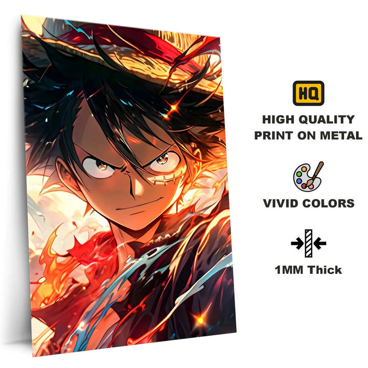 Metal Poster - One Piece Monkey D Luffy OP14