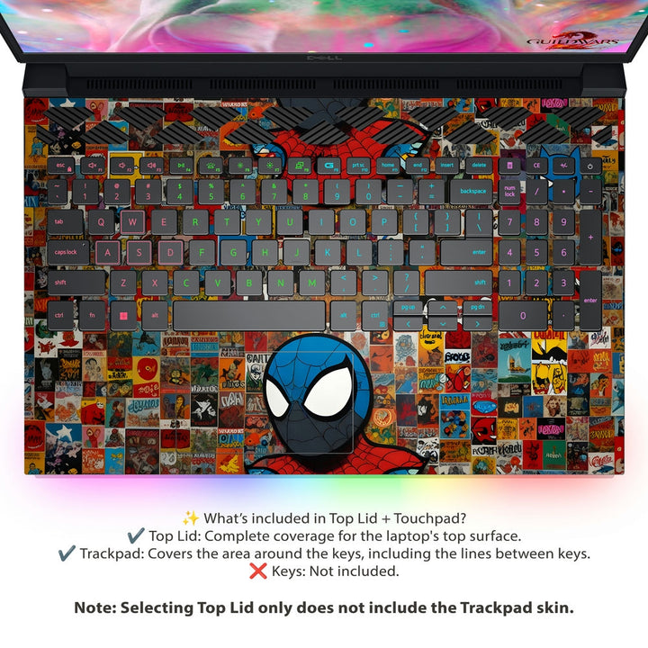 Dell Laptop Skin - Spiderman Collage