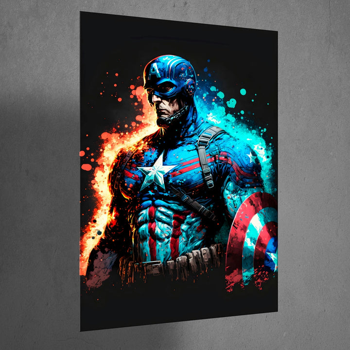 Metal Poster - Superhero Captain America CAP17