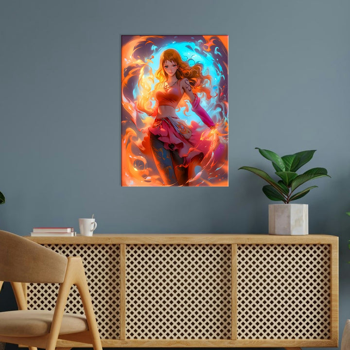 Metal Poster - Anime One Piece Nami OP66