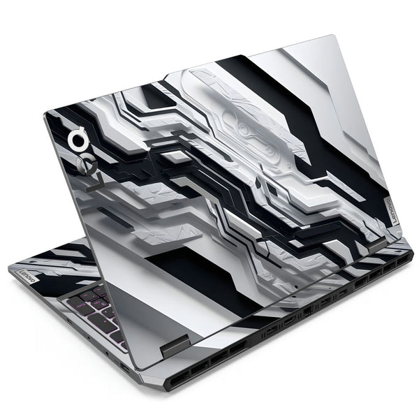 Lenovo LOQ Laptop Skin - Black and White Marble Swirl Pattern