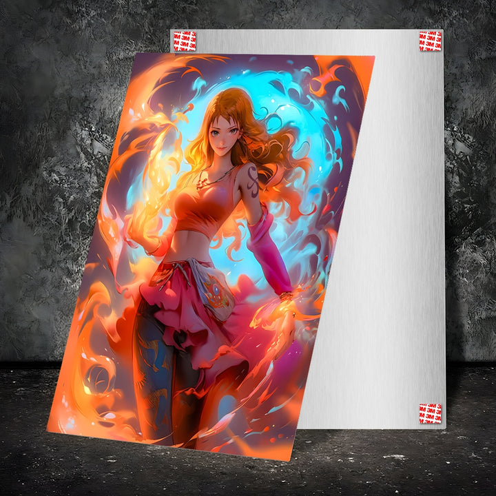 Metal Poster - Anime One Piece Nami OP66