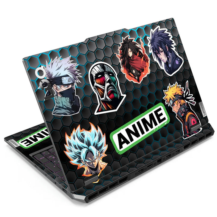 Lenovo LOQ Laptop Skin - Anime Icons Collage Honeycomb