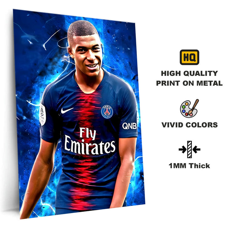 Metal Poster - Footballer Kylian Mbappe KM02