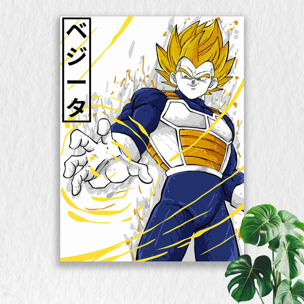 Self Adhesive Textured Vinyl Poster Saiyan Prince Unleashed