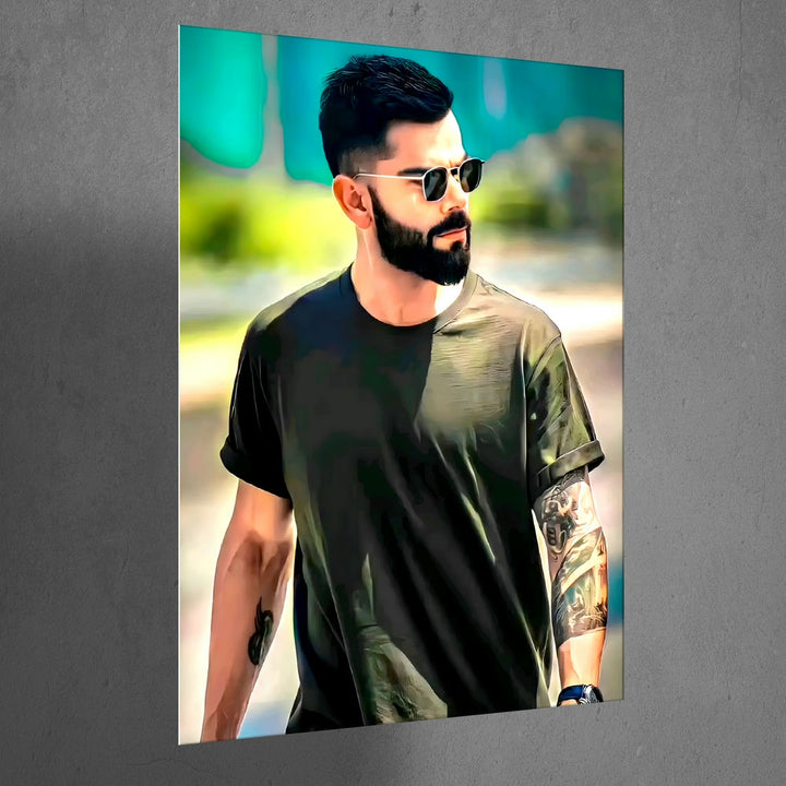 Metal Poster - Indian Cricketer Virat Kohli VK08