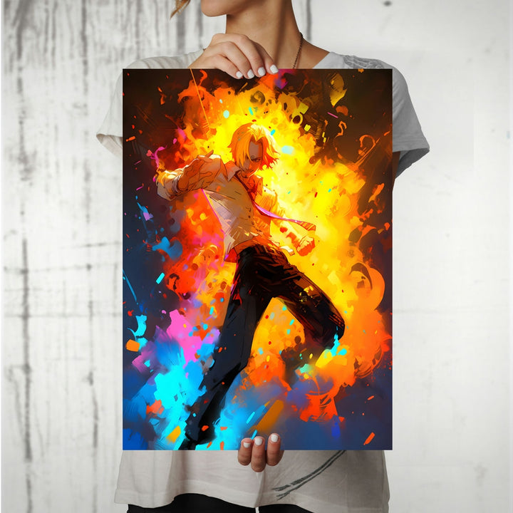 Metal Poster - Anime One Piece Sanji OP69