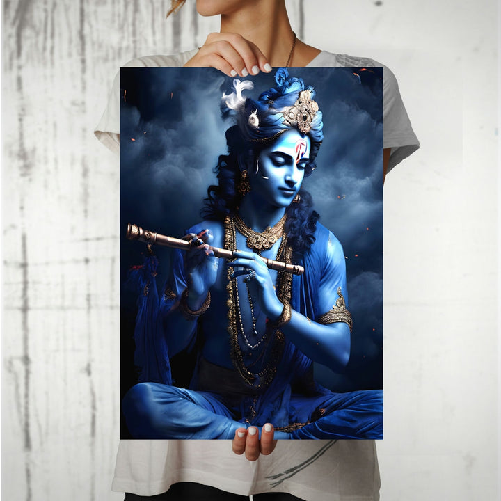 Metal Poster - Lord Krishna LK08