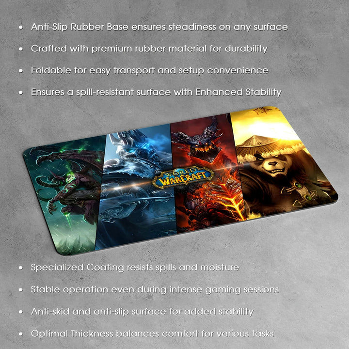 Anti-Slip Desk Mat Gaming Mouse Pad - World Of Warcraft Expansions