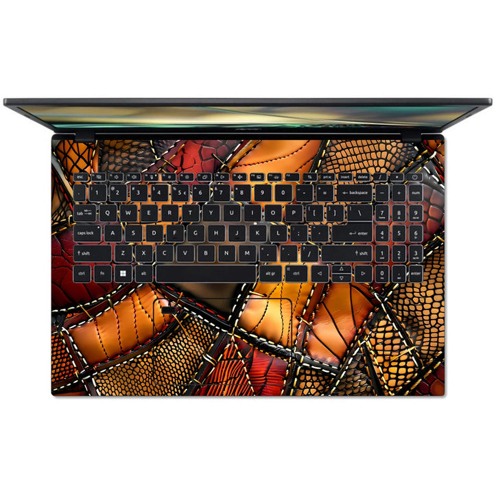 Acer Laptop Skin - Earthy Patchwork Abstract