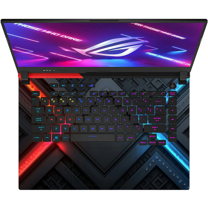 Asus Laptop Skin - Red and Blue Panel Intersection