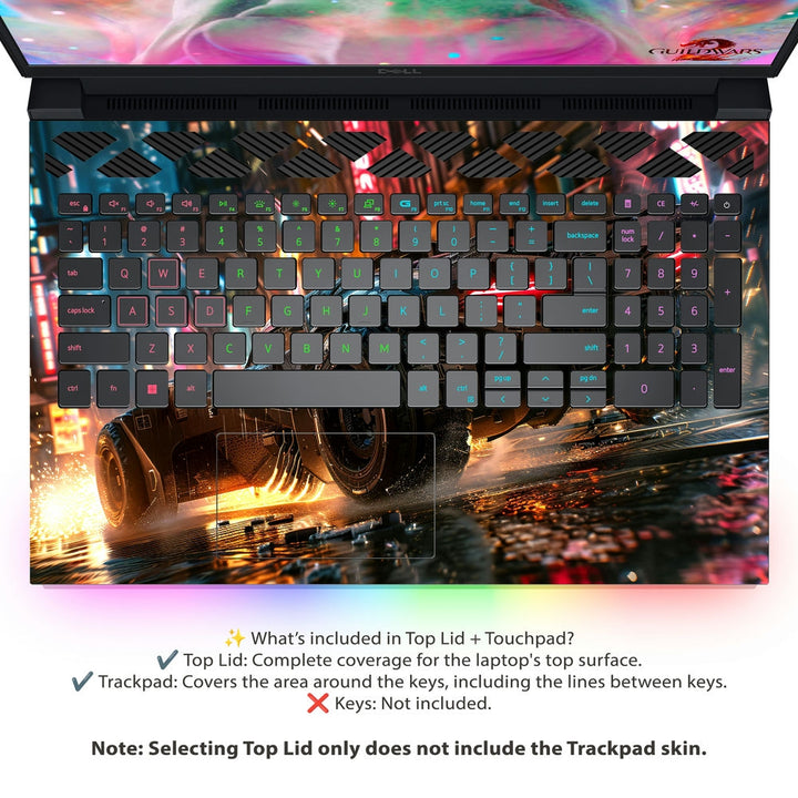 Dell Laptop Skin - Rainy Night Racer