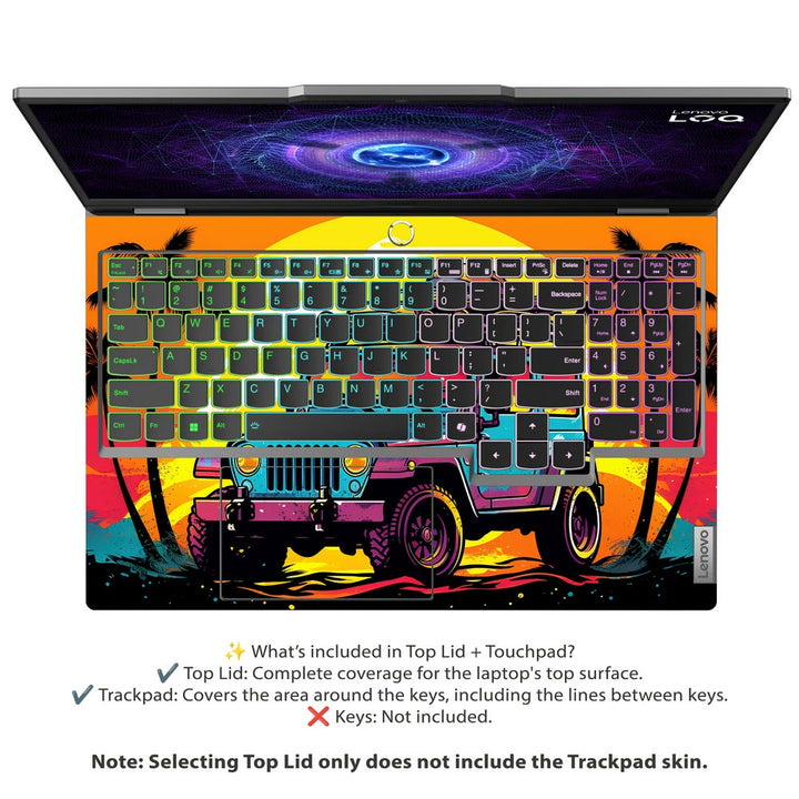 Laptop Skin - Retro Beach Jeep