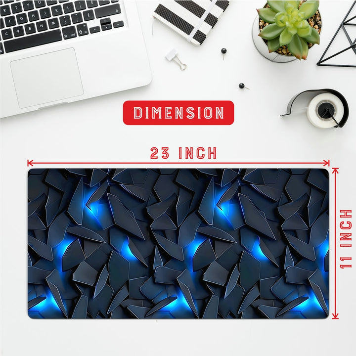 Anti-Slip Desk Mat Gaming Mouse Pad - Blue Fractals