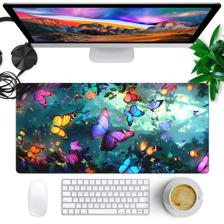 Anti-Slip Desk Mat Gaming Mouse Pad - Multiple Butterflies