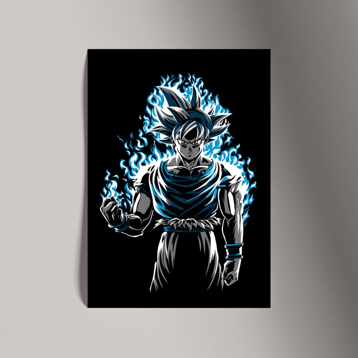 Self Adhesive Textured Vinyl Poster Dragon Ball Super Saiyan Awakening