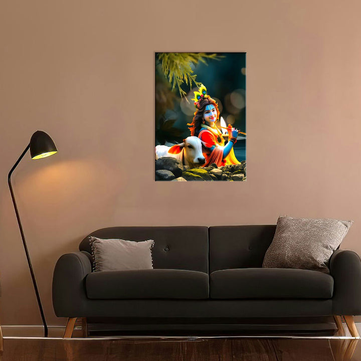 Metal Poster - Lord Krishna LK02