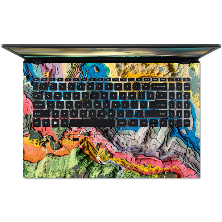 Acer Laptop Skin - Earth and Sky Color Marble Abstract