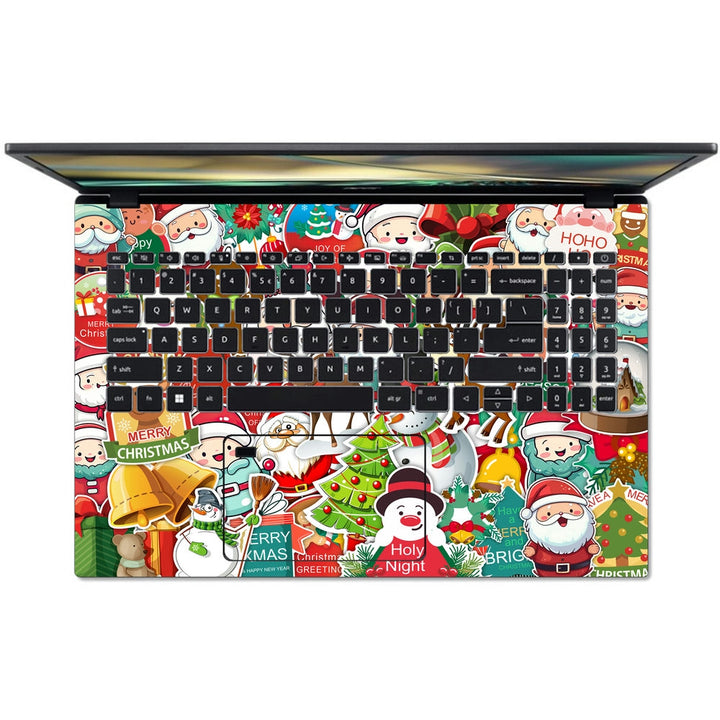 Acer Laptop Skin - Christmas Santa Sticker Bomb