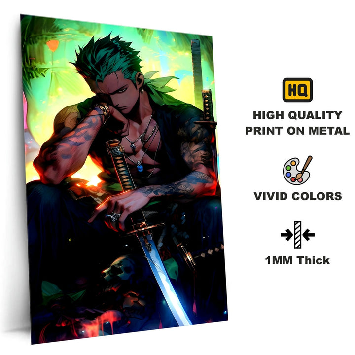 Metal Poster - One Piece Roronoa Zoro OP40