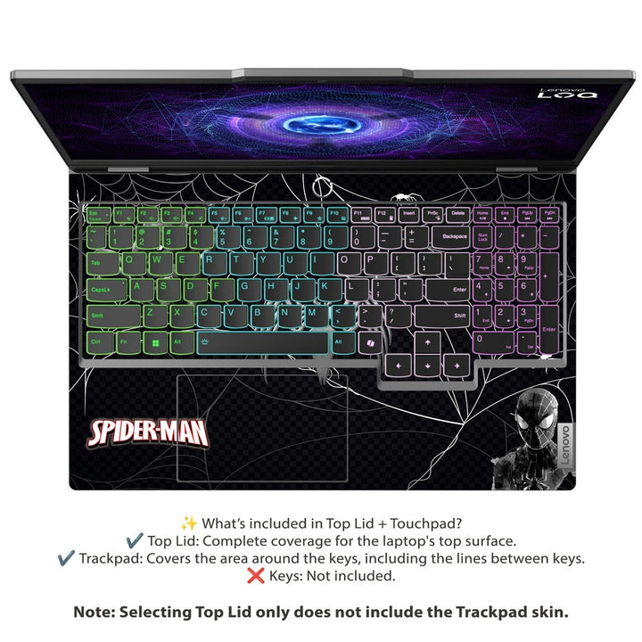 Laptop Skin - Spiderman Black Venom Web