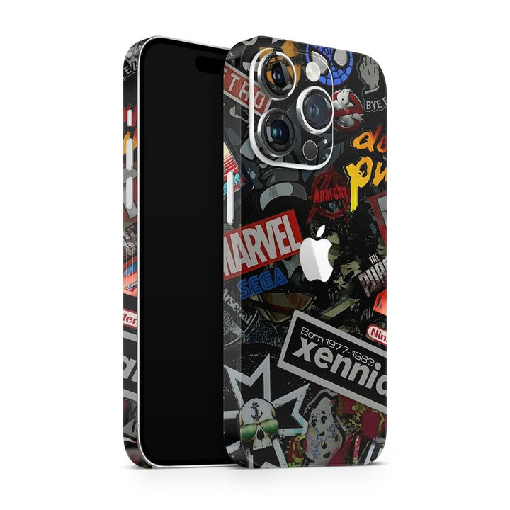 Apple iPhone Skin Wrap - Sticker Bomb Retro