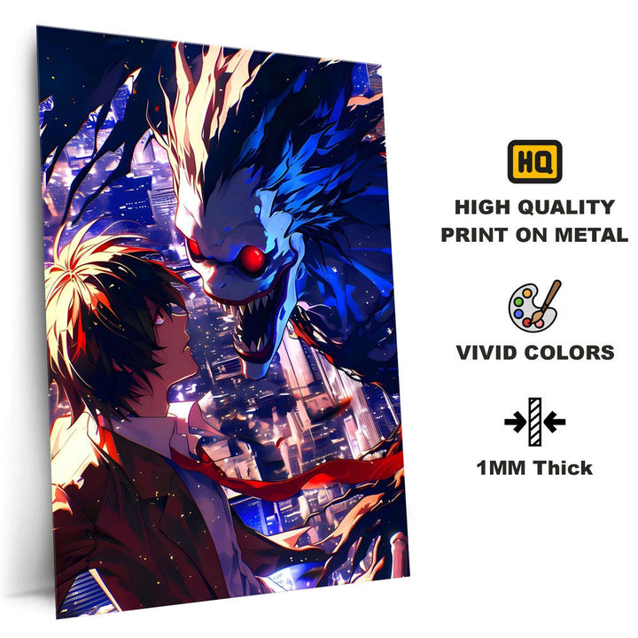 Metal Poster - Anime Light Yagami X Ryuk Death Note