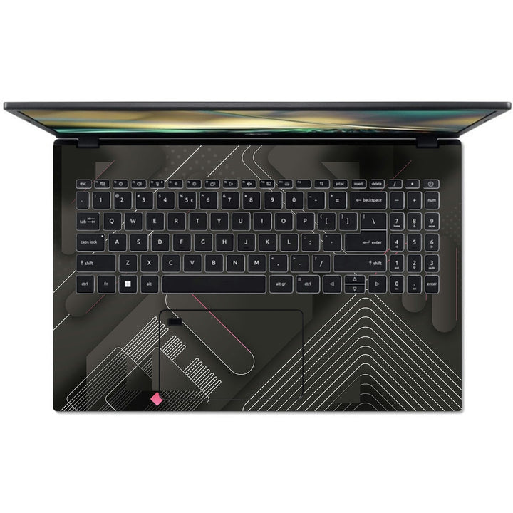 Acer Laptop Skin - Minimalist Matte Black Tech Abstract