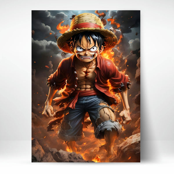 Metal Poster - One Piece Monkey D Luffy OP15