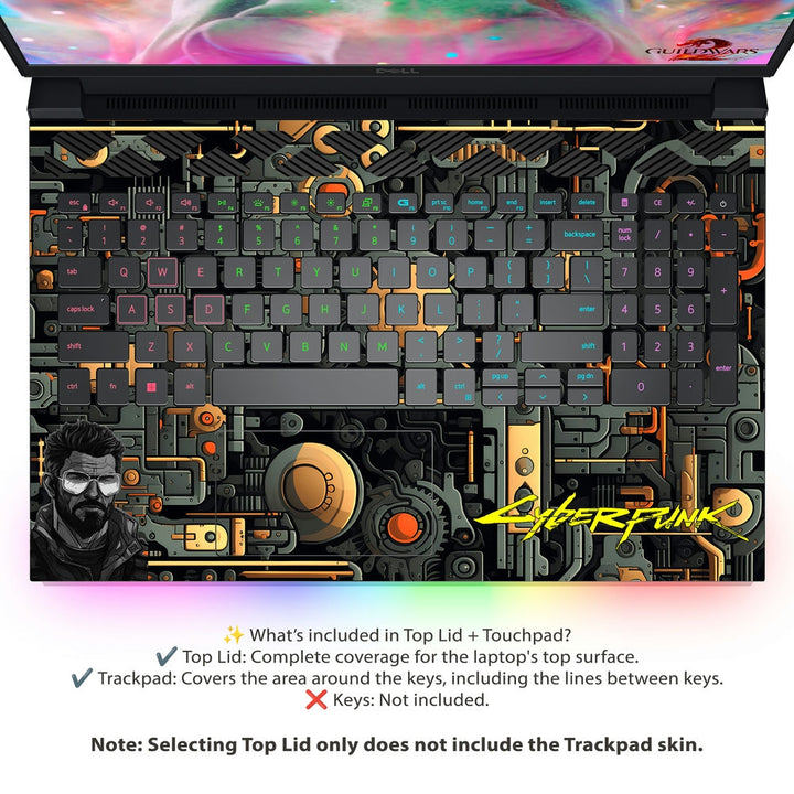 Dell Laptop Skin - Cyberpunk Glitch Hunter