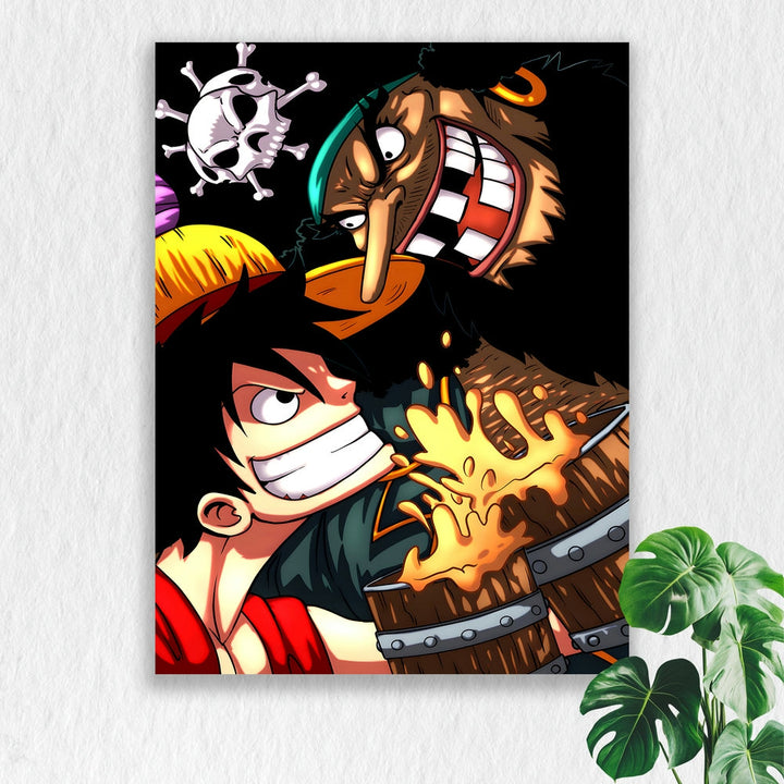 Self Adhesive Textured Vinyl Poster One Piece Inferno Duel Clash