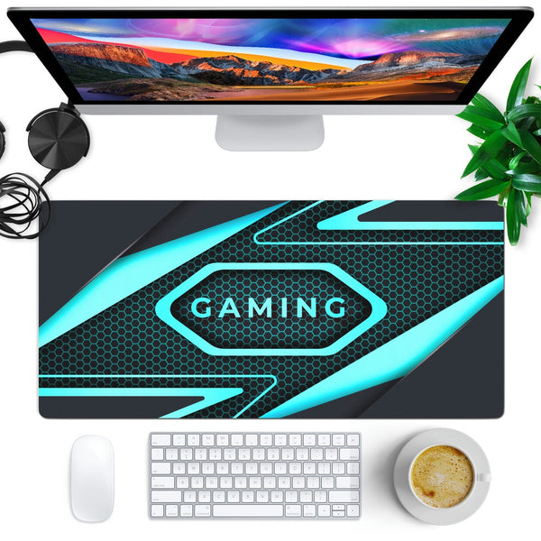 Anti-Slip Desk Mat Gaming Mouse Pad - Neon Circuit Gaming